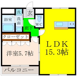 西牟田駅 徒歩76分 2階の物件間取画像